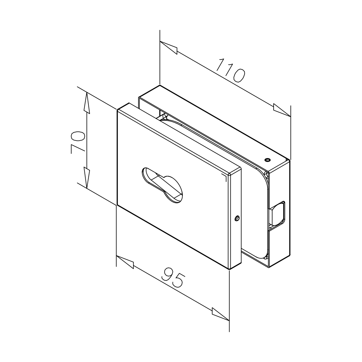 Glastürschloss, 7745501500012 Glastürschloss, 7745501500012