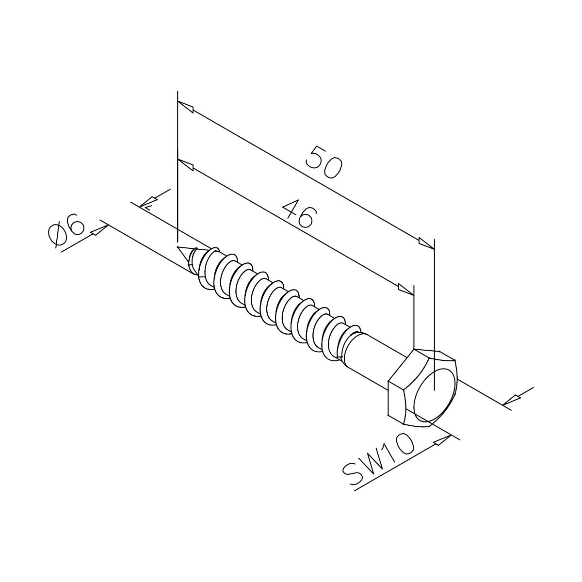 Sechskant Holzschraube, 7719011000000