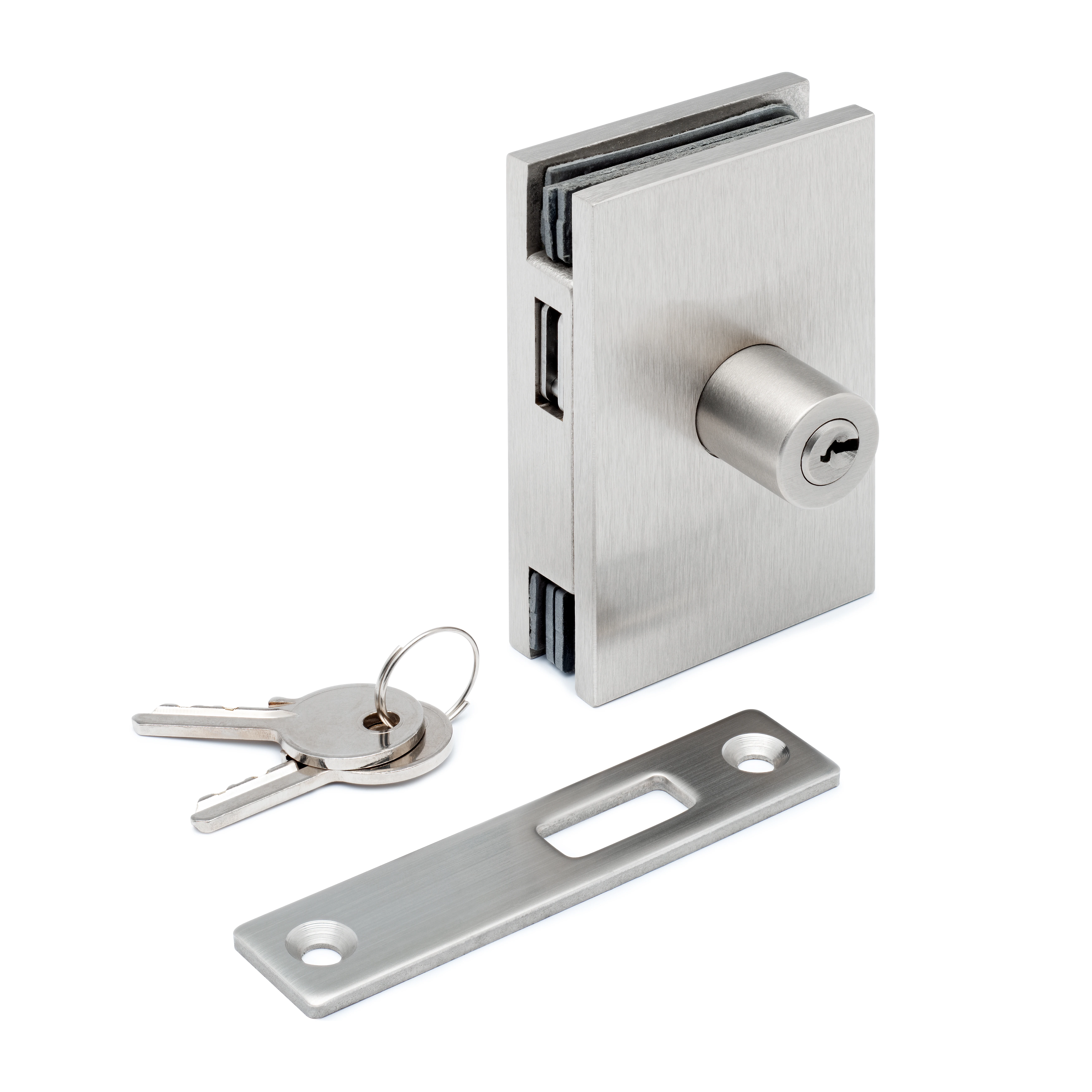Glass lock for sliding doors, 77452235000 Glastürschloss für Schiebetür, 77452235000