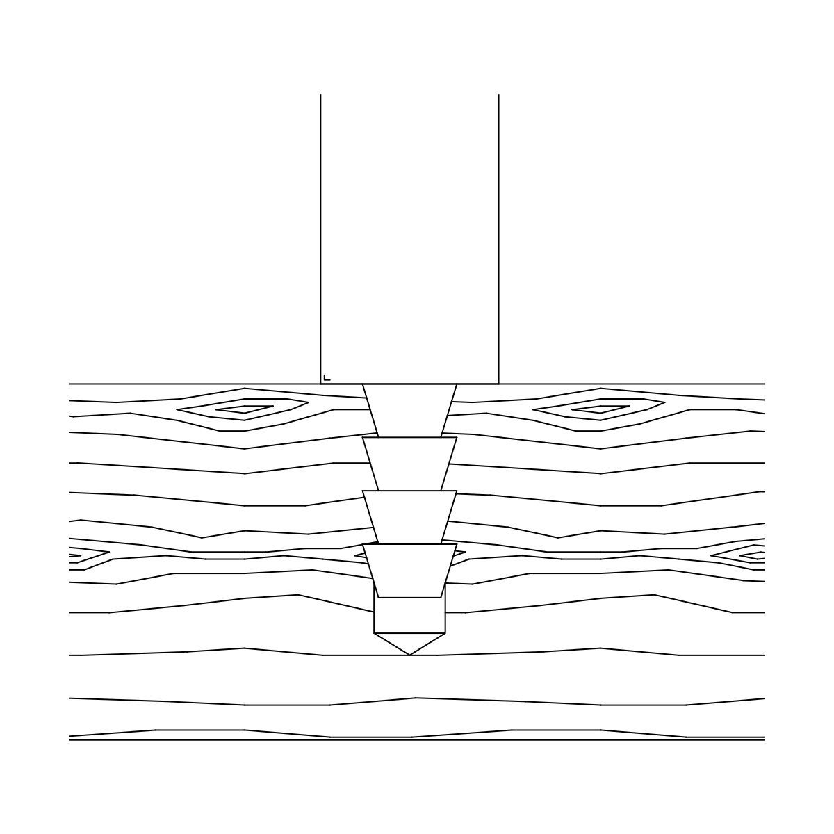 Mittelstütze für Holzmontage, 110661xxxxx