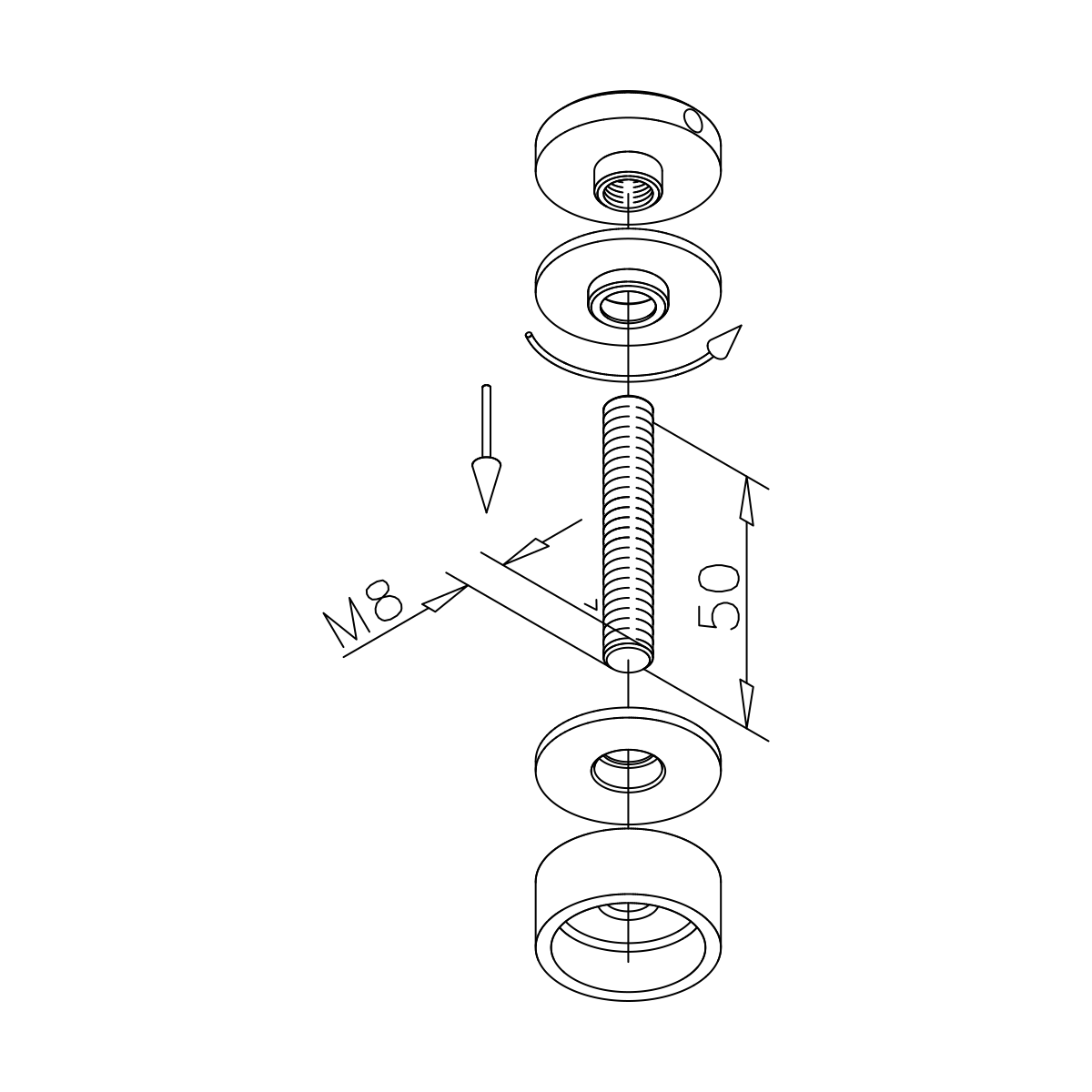 Glasbevestigingsadapter, xx0746xxxxx Glasbefestigungsadapter, xx0746xxxxx