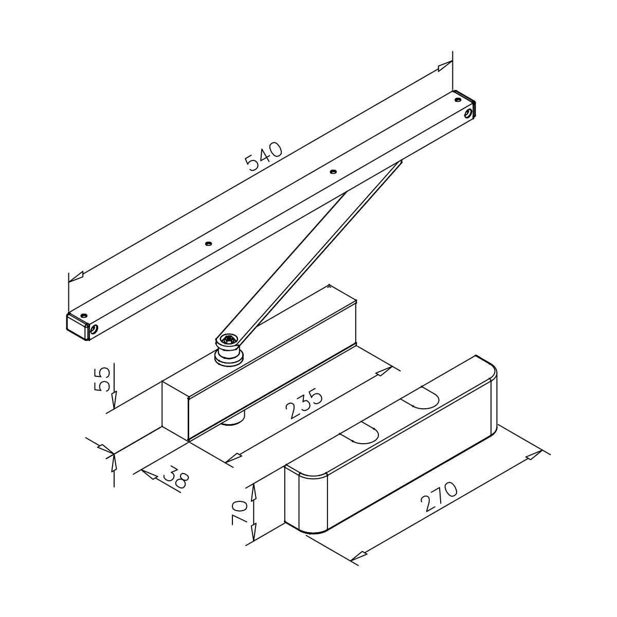 Deurdranger, 7745020000012 Obentürschließer, 7745020000012