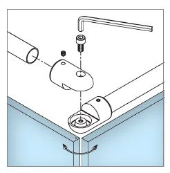 Tube connector for tube Ø 19.0 mm, variable, 400312019xx Rohrverbinder für Rohr Ø 19,0 mm, variabel, 400312019xx