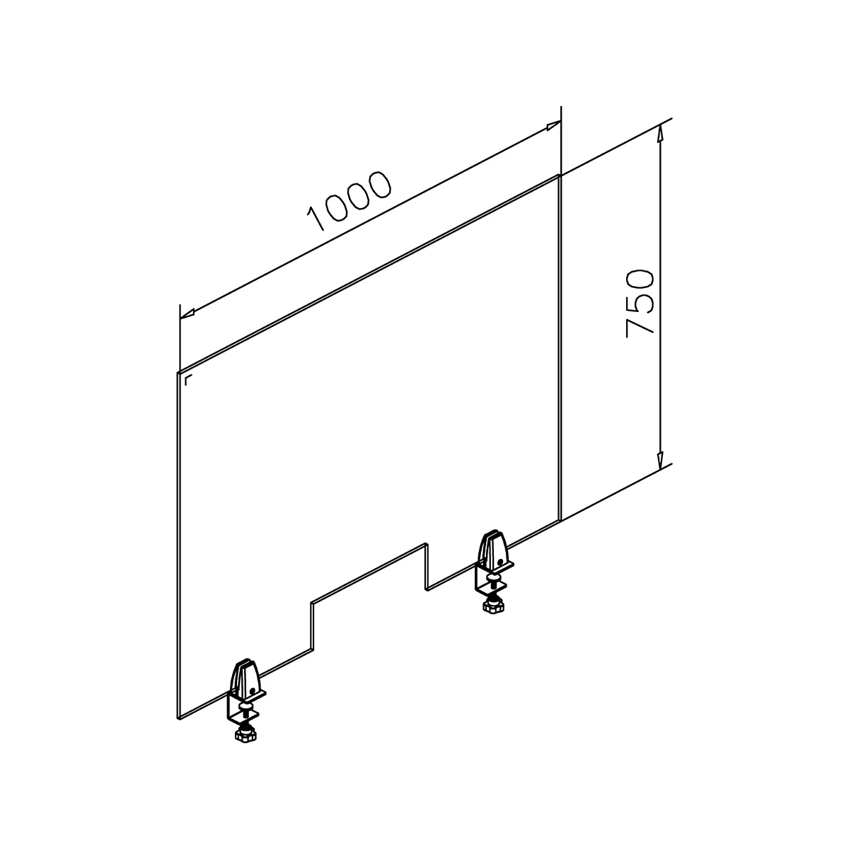 Mobiler Hygieneschutz aus Glas, 20070x000xx Mobiler Hygieneschutz aus Glas, 20070x000xx