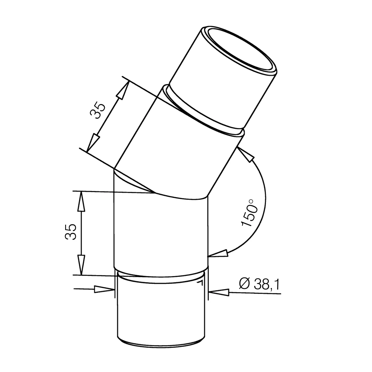 Flush angle 30°, 110311xxxxx Rohrverbinder 30°, 110311xxxxx
