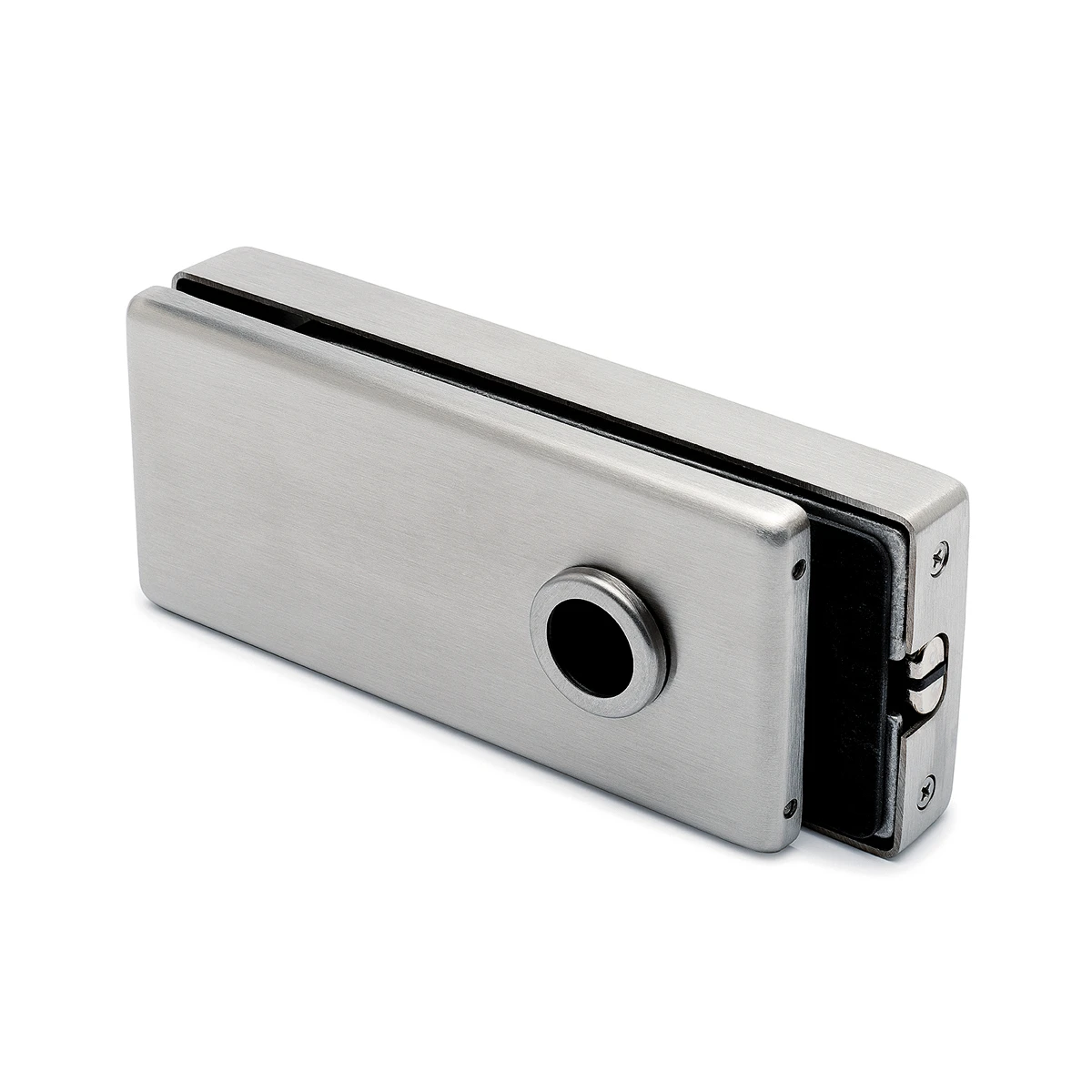 Glass door lock with magnetic latch, unlockable, 7745223099112 Glastürschloss mit Magnetfalle, unverschließbar, 7745223099112