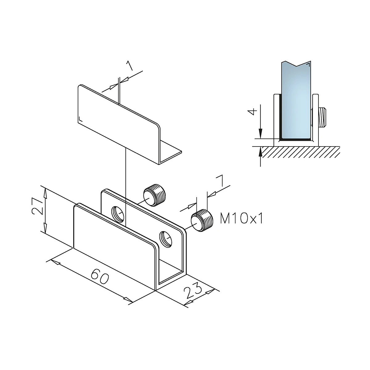 Glasplattenträger, 2214xx000xx