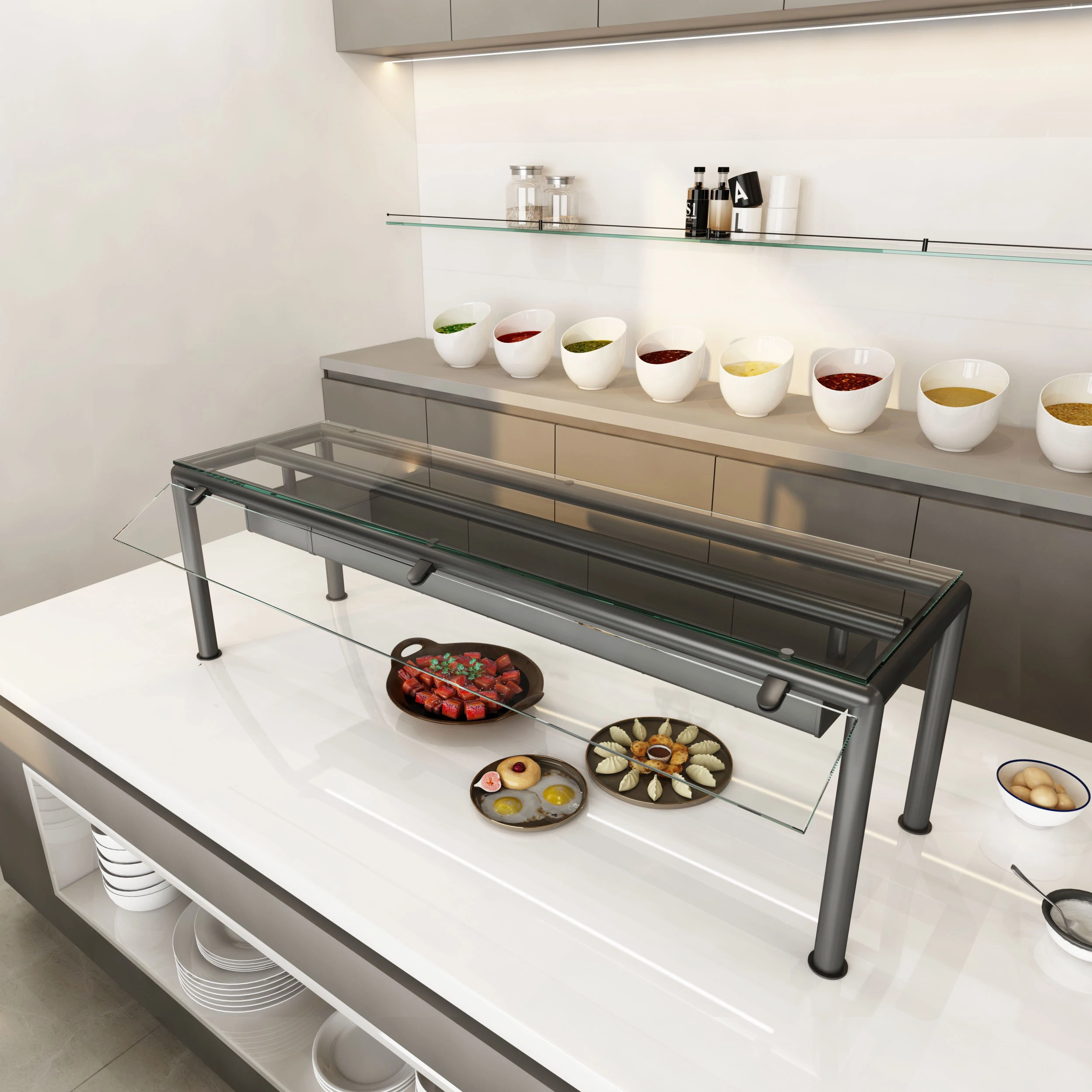 Wärmebrücke für Hustenschutzsysteme in der Gastronomie, 772075 Wärmebrücke für Hustenschutzsysteme in der Gastronomie, 772075