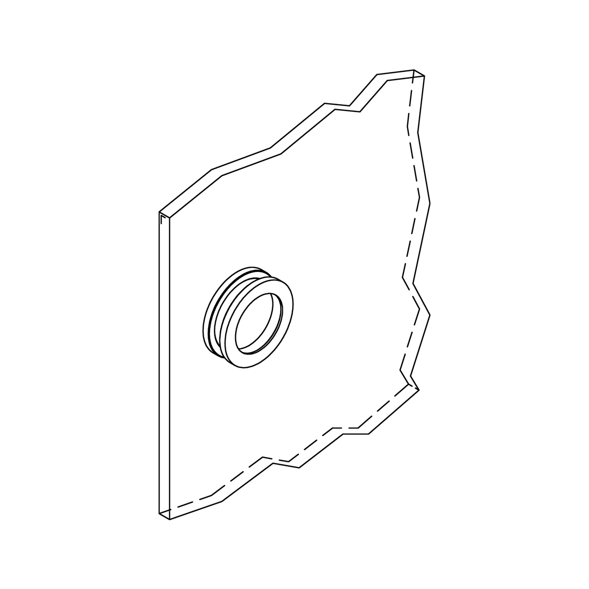 Recessed grip for glass door, 470103060xx Griffmuschel für Glastür, 470103060xx