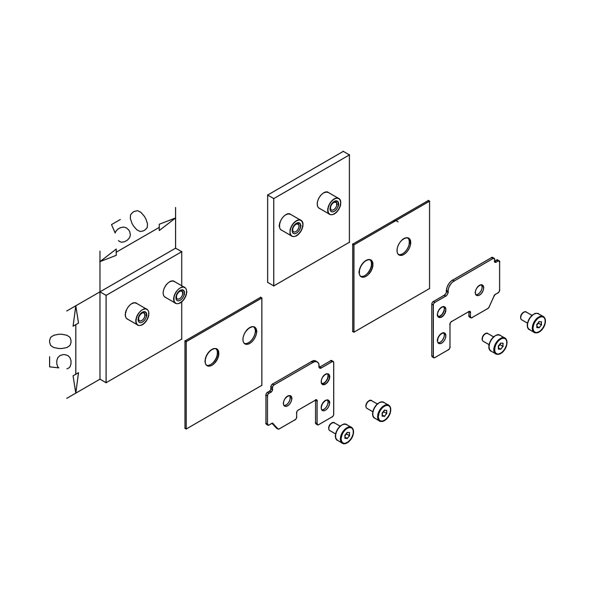 End caps (pair), 461860000xx Endkappen für Laufschiene Willemine, 461860000xx