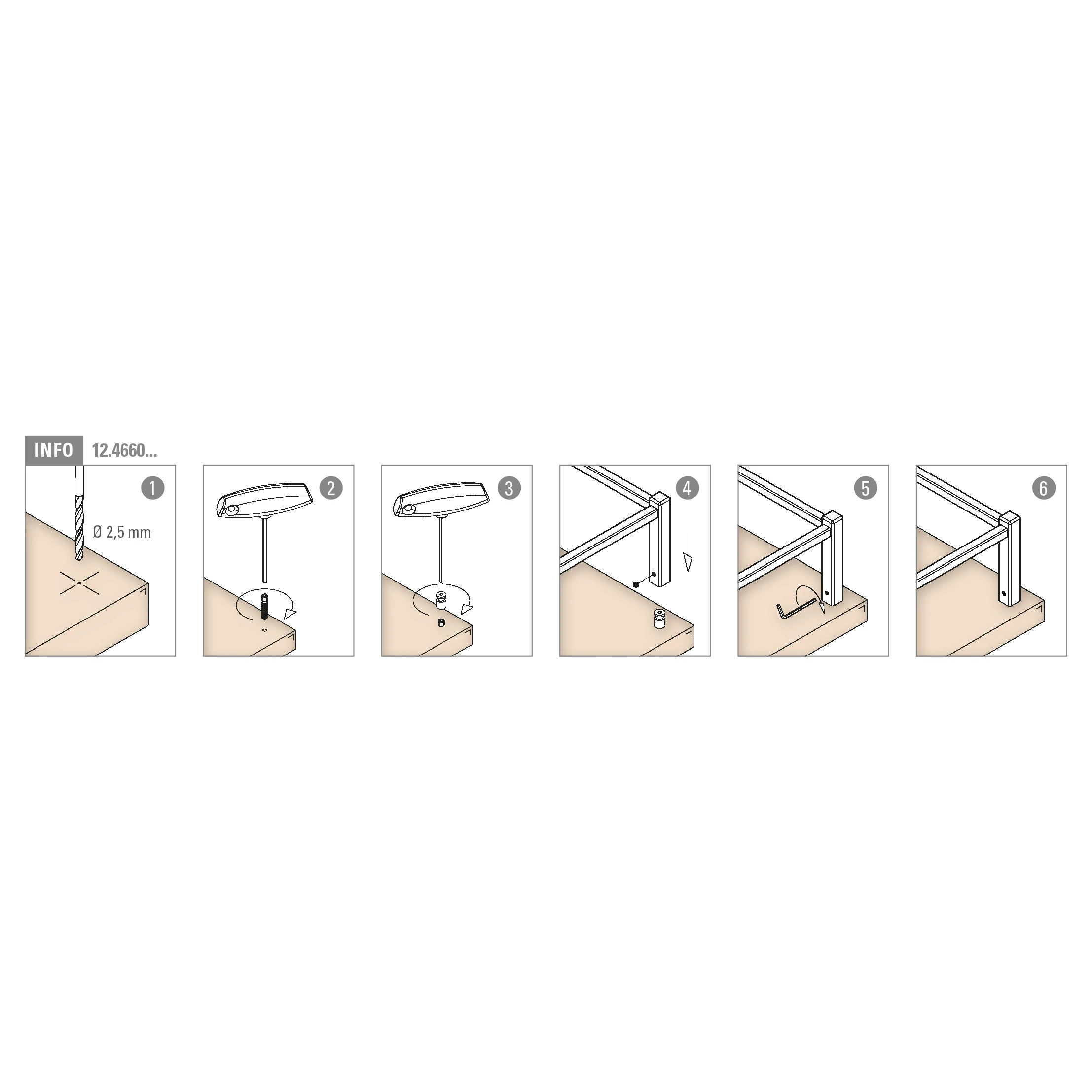 Mini-Rail-Stütze, 1246xx00812 Mini-Rail-Stütze, 1246xx00812